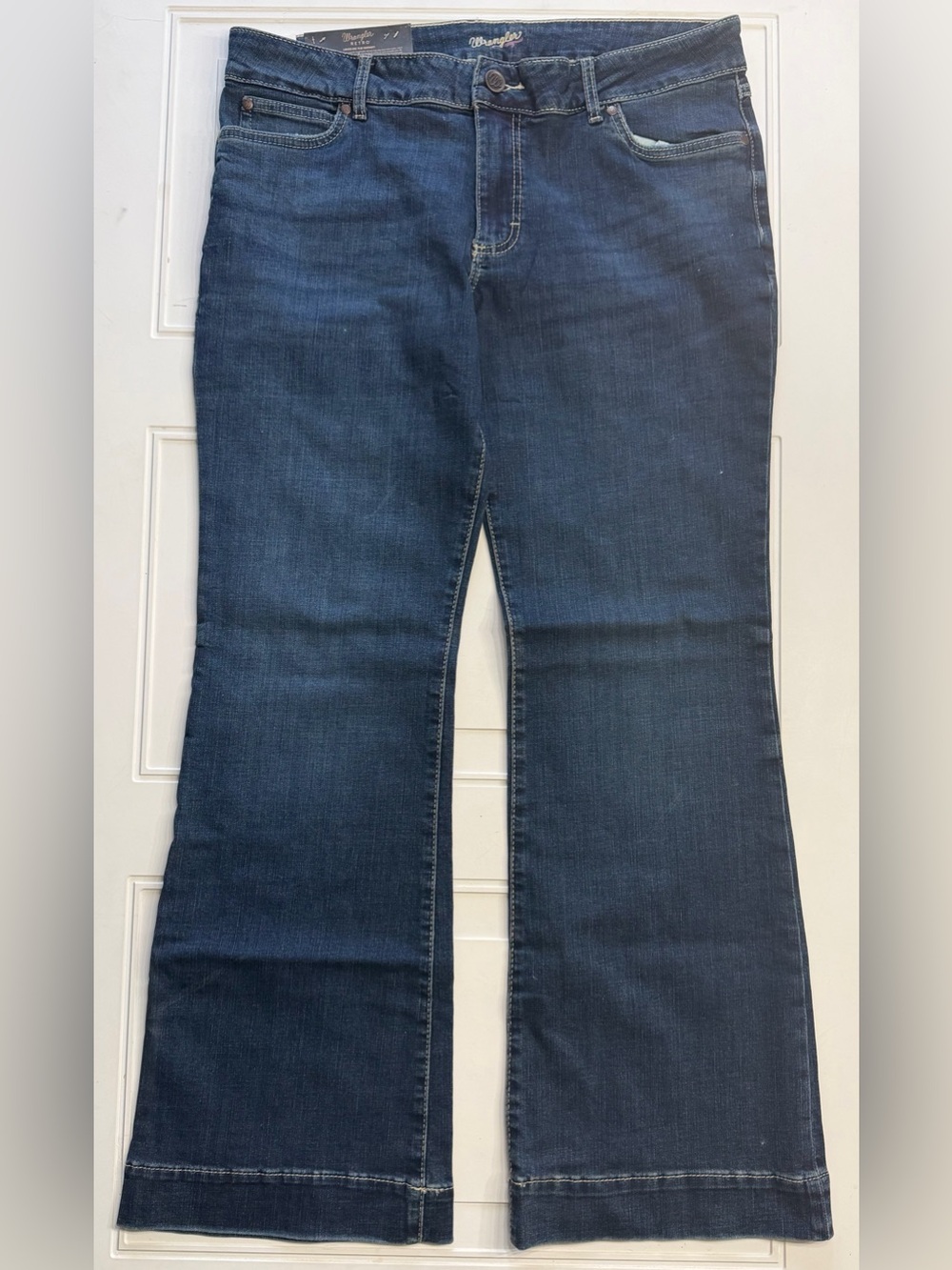 Wrangler Retro NWT Women’s Sz 14x34 Mae Mid Rise Boot Cut Bootcut Blue Jeans